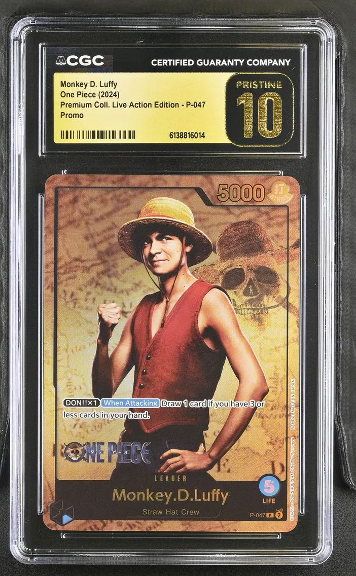 2024 #P-047 Monkey D. Luffy CGC 10 Pristine Premium Coll. Live Action Edition - English