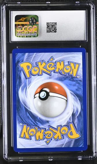 Team Rocket's Mimikyu #238, back of the slab