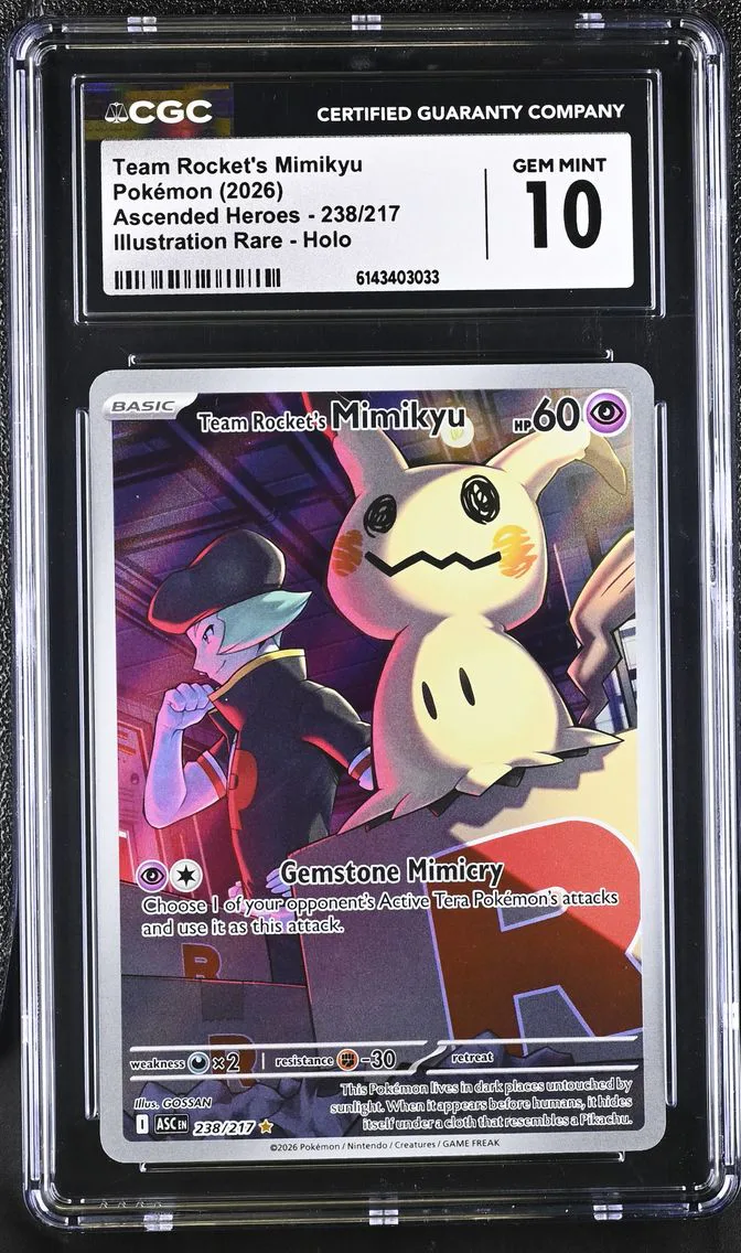 2026 #238 Team Rocket's Mimikyu CGC 10 Ascended Heroes - ASC EN - English