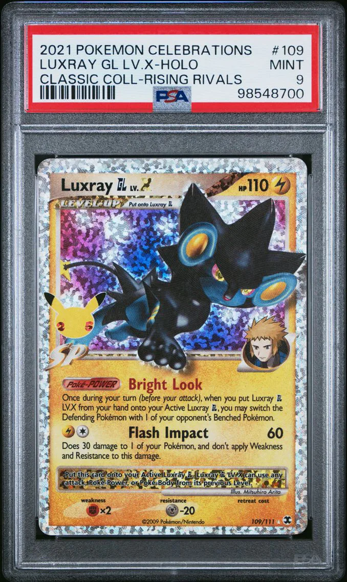 2021 #109 Luxray GL LV.X-Holo PSA 9 Celebrations Classic Collection