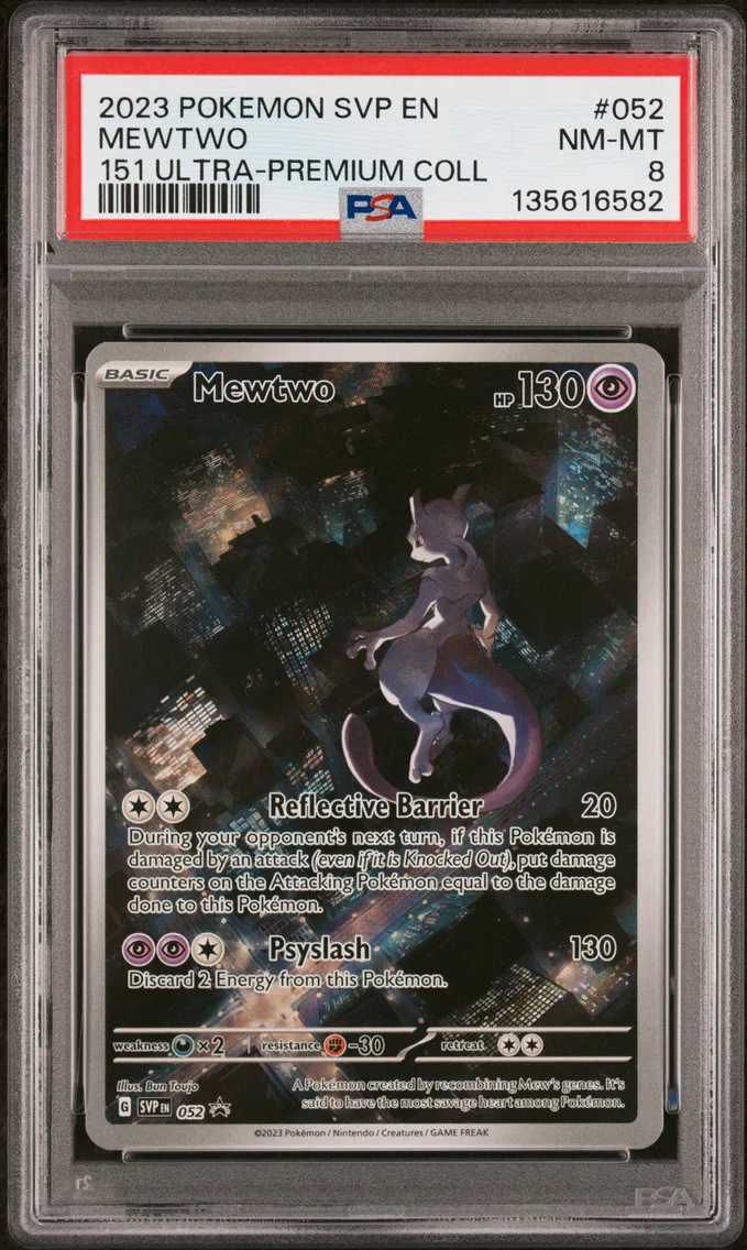 2023 #052 Mewtwo PSA 8 Svp EN-SV Black Star Promo